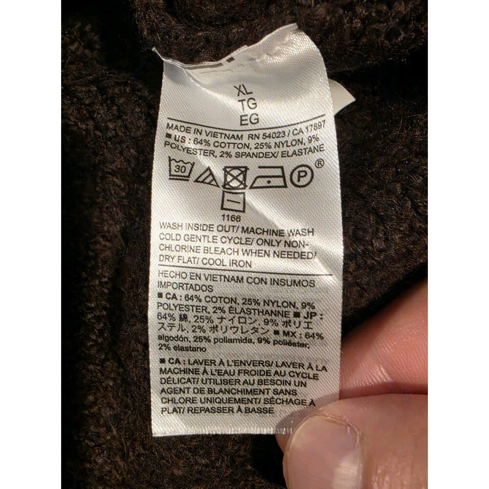NWT Banana Republic Factory Mens XL Sweater Cozy Textured Knit Brown Crewneck - Picture 10 of 12